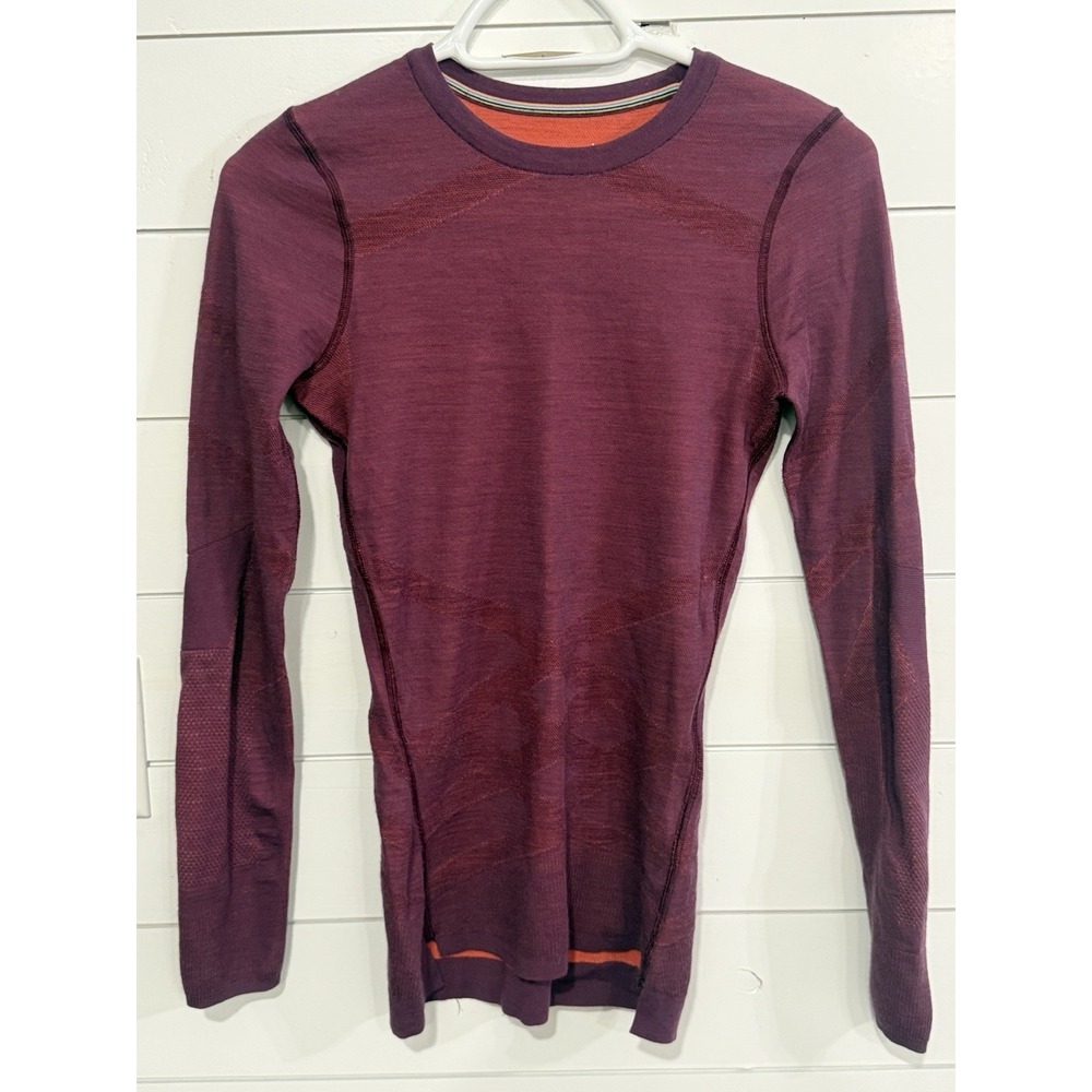 Smartwool Intraknit 200 Womens Shirt Long Sleeve BaseLayer Burgandy XS Gorpcore